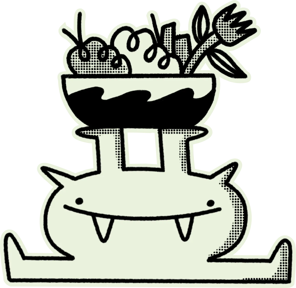 Wylde Provisions Co. bowl monster illustration