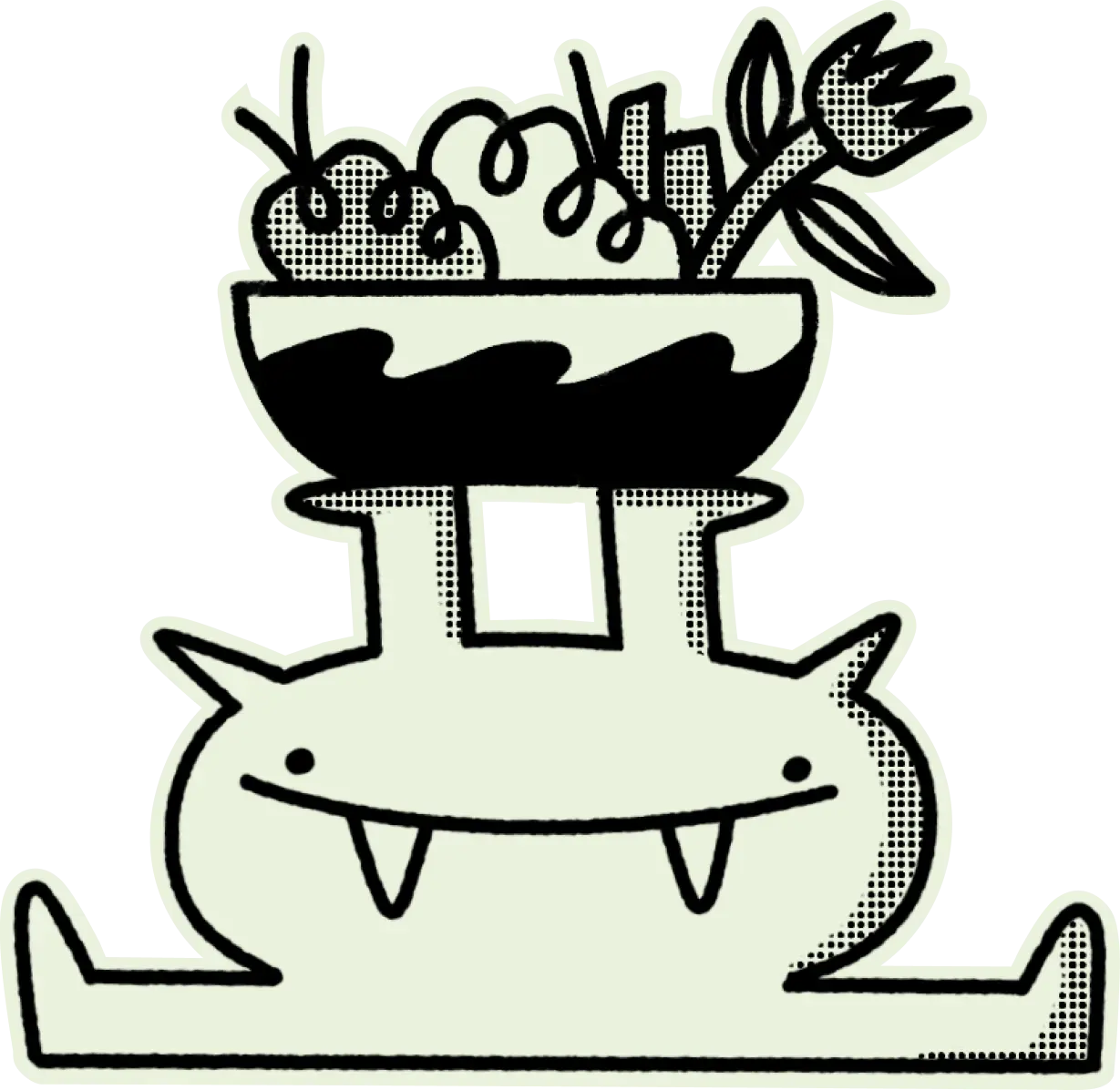 Wylde Provisions Co. bowl monster illustration
